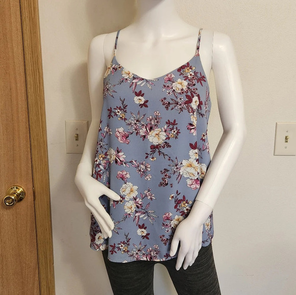 Blue floral Pink Republic tank top size medium‎ - Picture 1 of 10